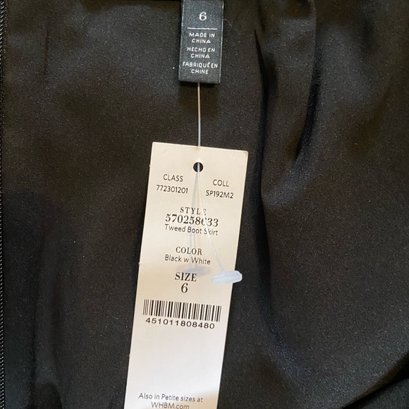 🆕TWEED SKIRT. WHITE HOUSE BLACK MARKET YOU ARE GOING TO LOVE. SIZE 6 BRAND NEW - Picture 10 of 12